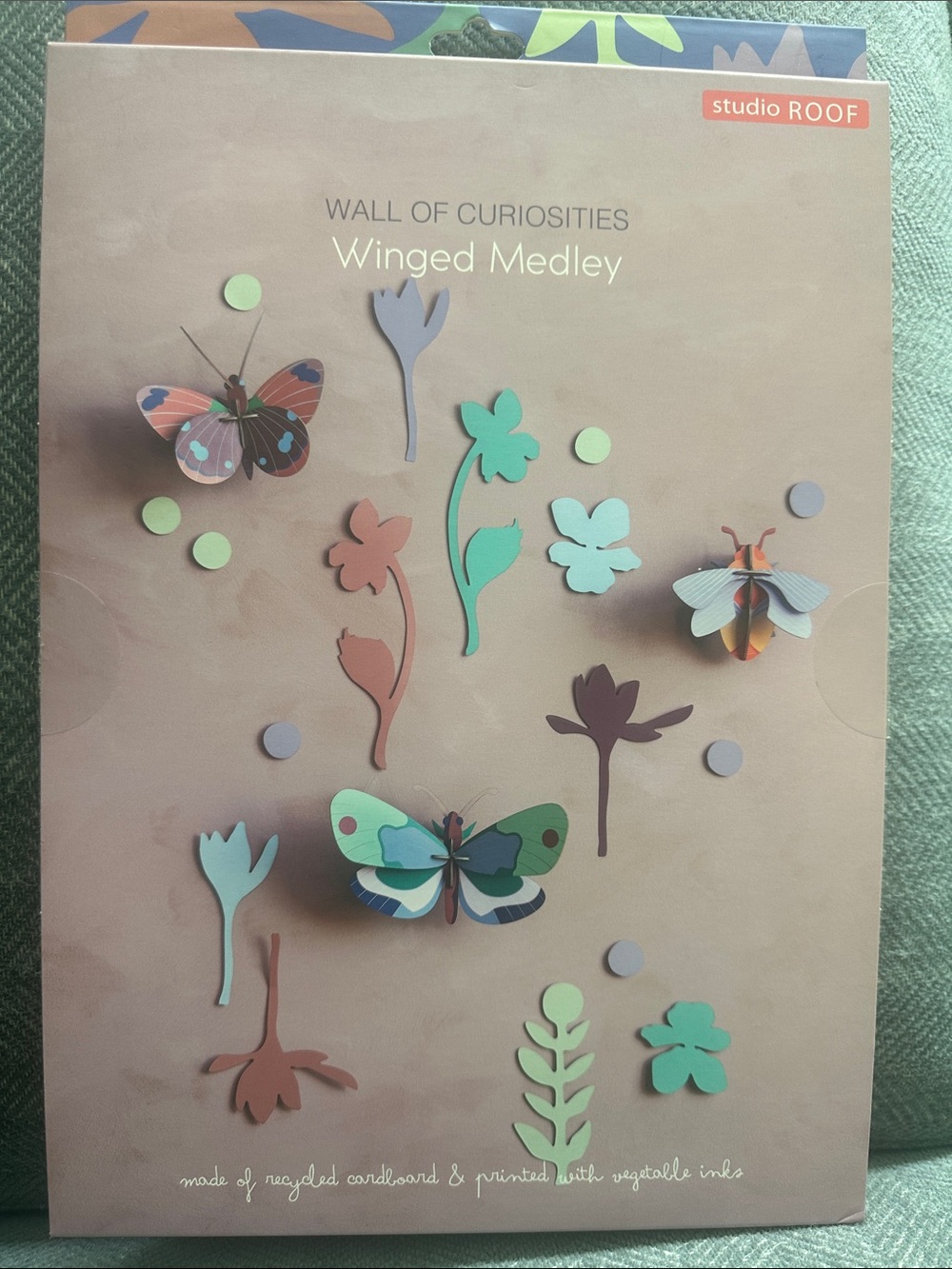 Studio Winged Medley Wall Art in Mint, Coral & Lavender